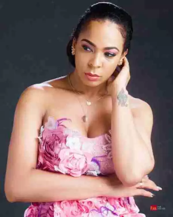BBNaija Star, Tboss Dazzling In Pink Off Shoulder Outfit